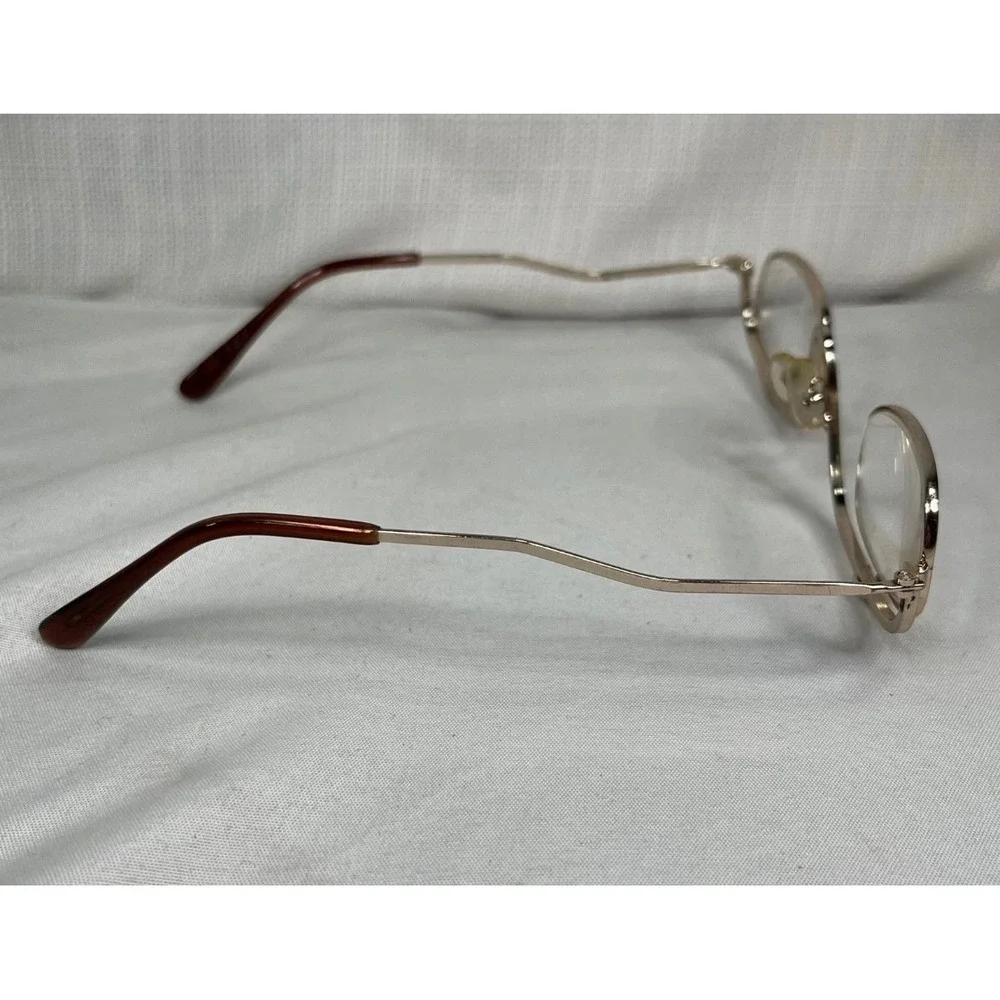 Vintage Gold Flip Down Makeup Glasses Magnifying Eye Makeup Application Frames